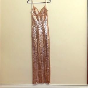 Floor length sequin formal gown